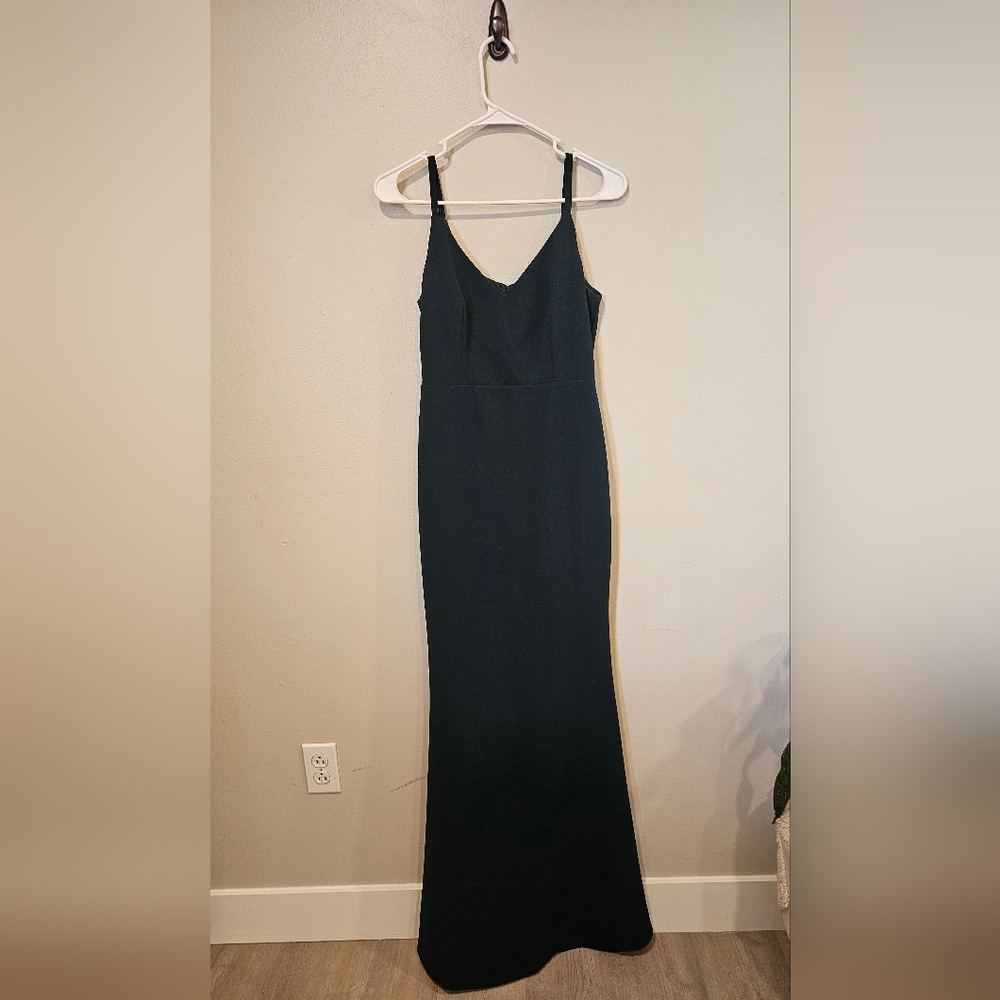 Lulus Moments of Bliss Forest Green Backless Mermaid Maxi Dress Size S